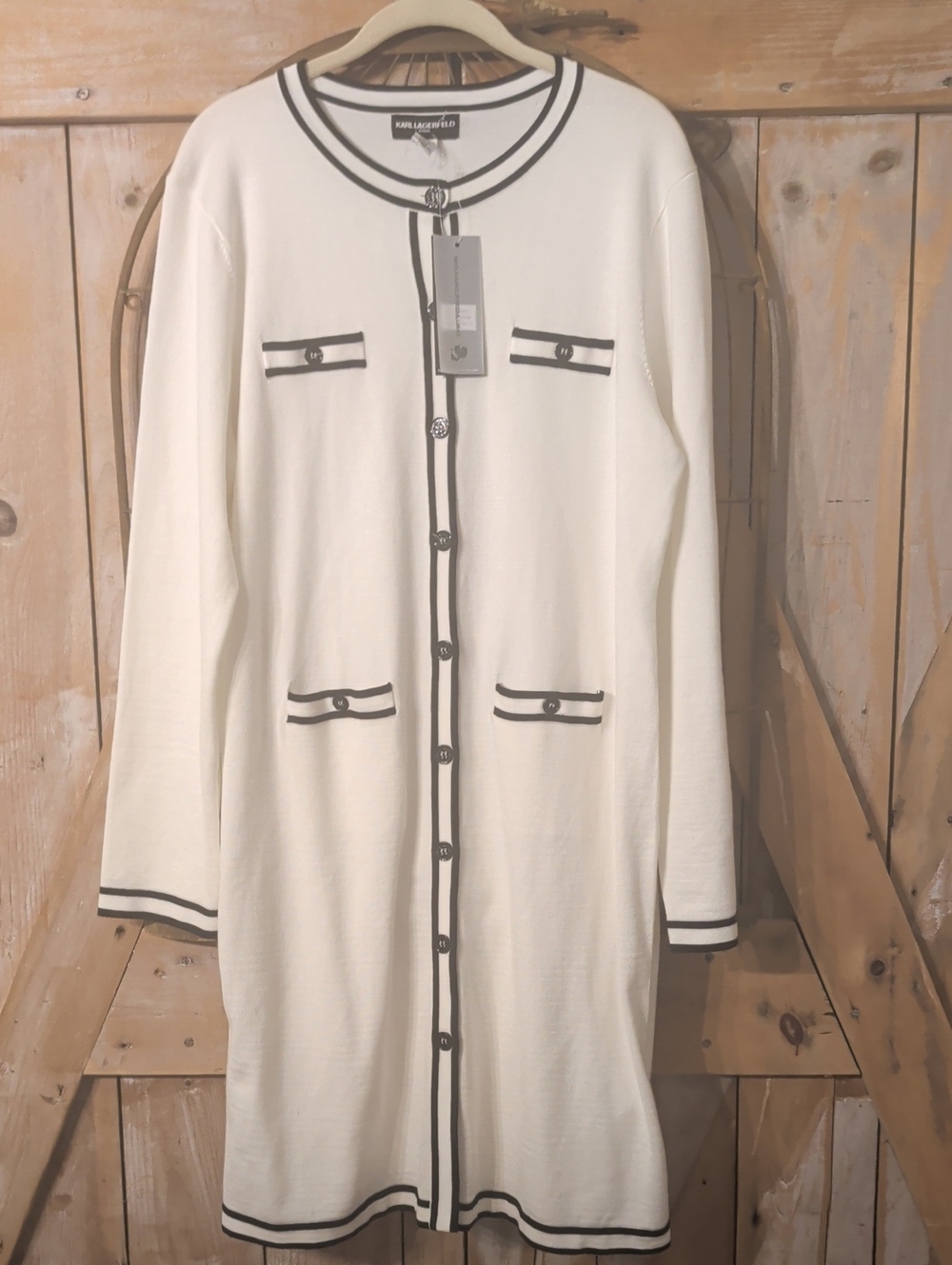 NWT.  KARL LAGERFELD CARDIGAN / DRESS